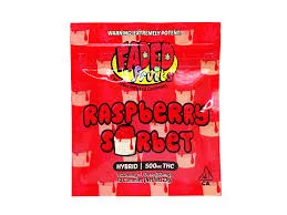 Faded Fruit Gummies: Raspberry Sorbet